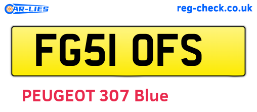 FG51OFS are the vehicle registration plates.