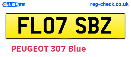 FL07SBZ are the vehicle registration plates.