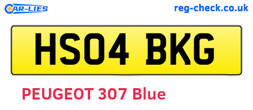 HS04BKG are the vehicle registration plates.