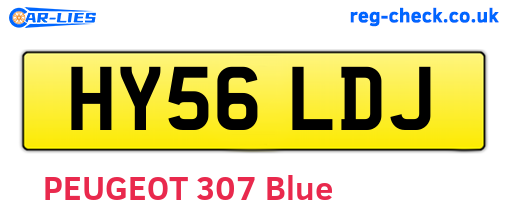 HY56LDJ are the vehicle registration plates.