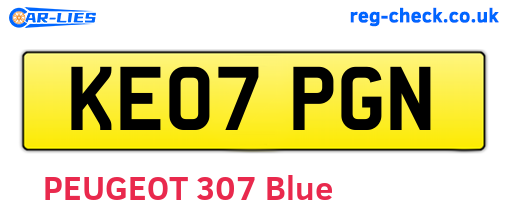 KE07PGN are the vehicle registration plates.