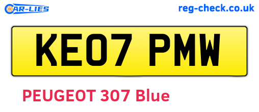 KE07PMW are the vehicle registration plates.