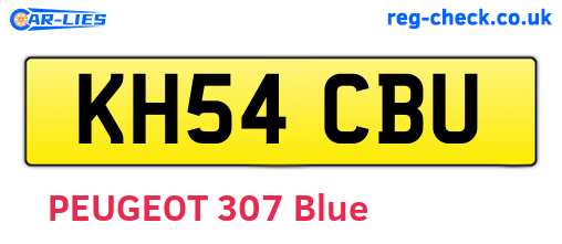 KH54CBU are the vehicle registration plates.