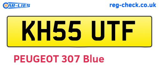 KH55UTF are the vehicle registration plates.