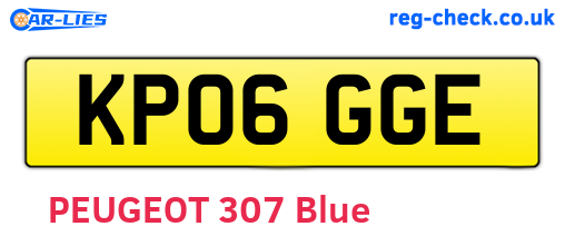 KP06GGE are the vehicle registration plates.