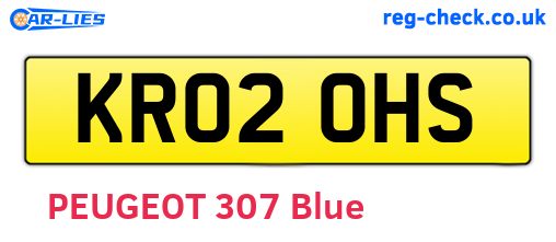KR02OHS are the vehicle registration plates.