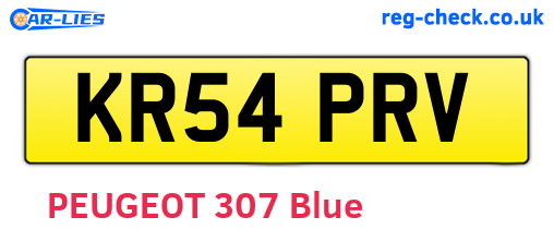 KR54PRV are the vehicle registration plates.