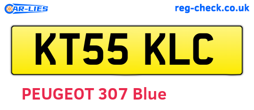 KT55KLC are the vehicle registration plates.