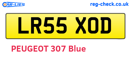 LR55XOD are the vehicle registration plates.