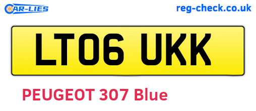 LT06UKK are the vehicle registration plates.
