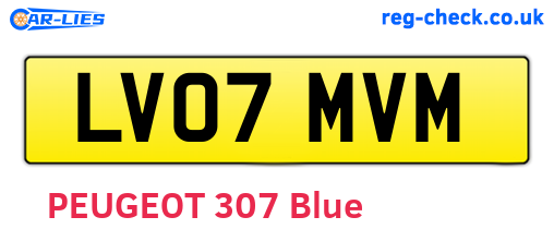 LV07MVM are the vehicle registration plates.