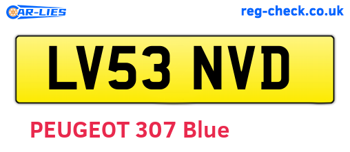 LV53NVD are the vehicle registration plates.