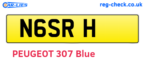 N6SRH are the vehicle registration plates.