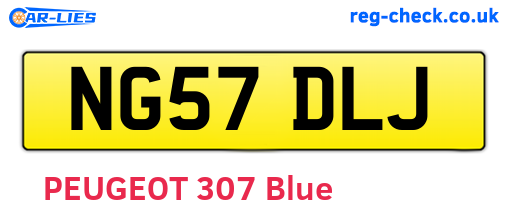 NG57DLJ are the vehicle registration plates.