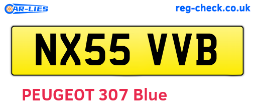 NX55VVB are the vehicle registration plates.