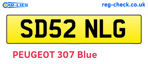SD52NLG are the vehicle registration plates.