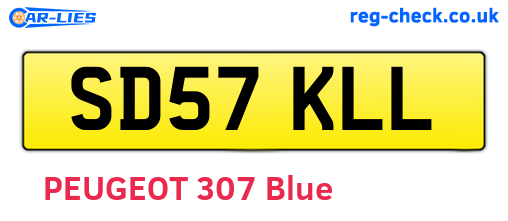 SD57KLL are the vehicle registration plates.