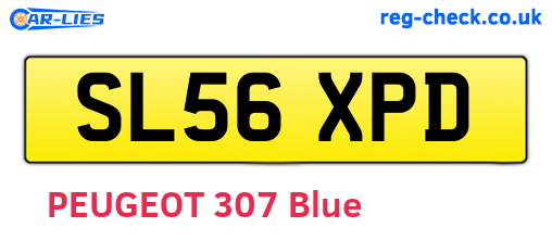 SL56XPD are the vehicle registration plates.