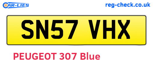 SN57VHX are the vehicle registration plates.