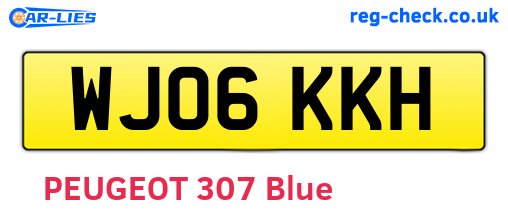WJ06KKH are the vehicle registration plates.