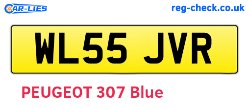 WL55JVR are the vehicle registration plates.