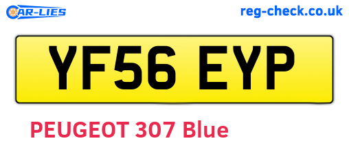 YF56EYP are the vehicle registration plates.