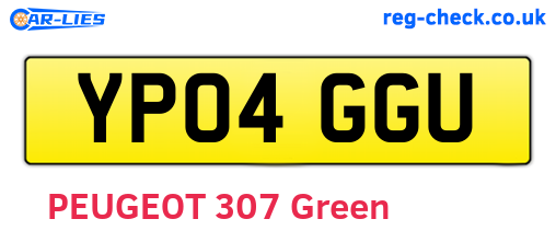 YP04GGU are the vehicle registration plates.