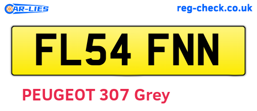FL54FNN are the vehicle registration plates.