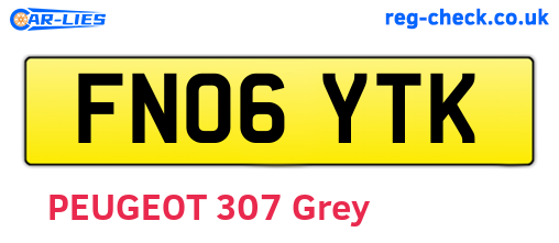 FN06YTK are the vehicle registration plates.