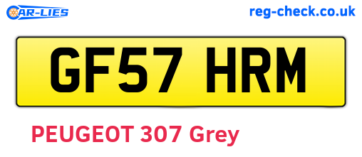 GF57HRM are the vehicle registration plates.