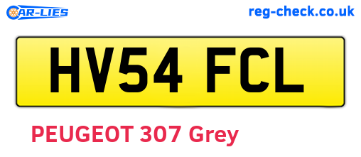 HV54FCL are the vehicle registration plates.