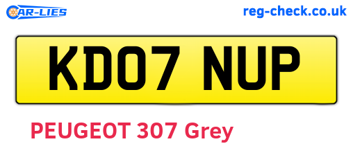 KD07NUP are the vehicle registration plates.