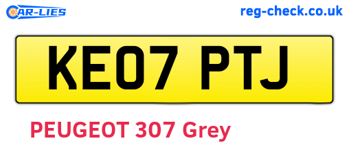 KE07PTJ are the vehicle registration plates.