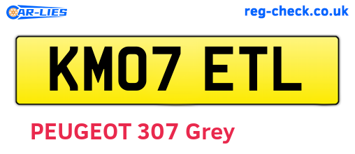 KM07ETL are the vehicle registration plates.
