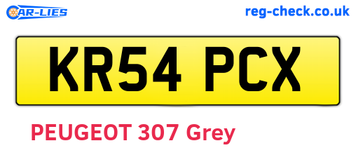 KR54PCX are the vehicle registration plates.