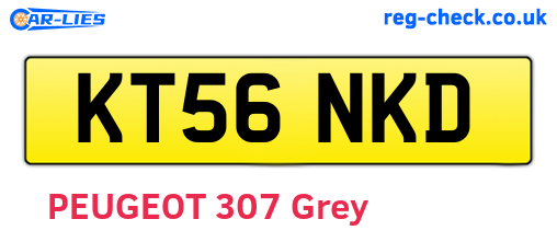 KT56NKD are the vehicle registration plates.