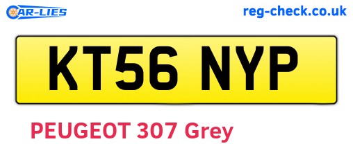 KT56NYP are the vehicle registration plates.