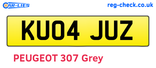 KU04JUZ are the vehicle registration plates.