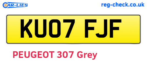 KU07FJF are the vehicle registration plates.