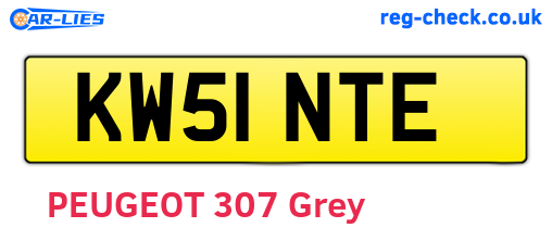 KW51NTE are the vehicle registration plates.