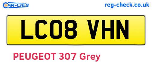 LC08VHN are the vehicle registration plates.