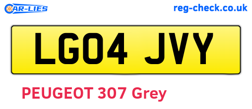 LG04JVY are the vehicle registration plates.