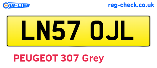 LN57OJL are the vehicle registration plates.