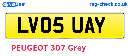 LV05UAY are the vehicle registration plates.