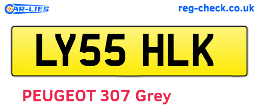 LY55HLK are the vehicle registration plates.