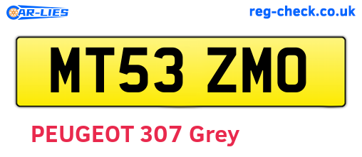 MT53ZMO are the vehicle registration plates.
