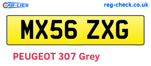 MX56ZXG are the vehicle registration plates.