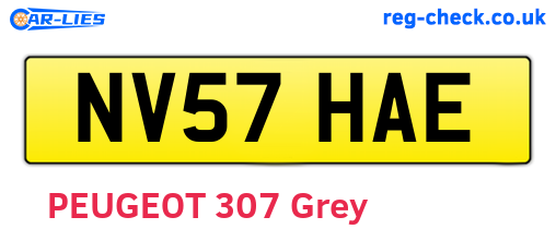 NV57HAE are the vehicle registration plates.