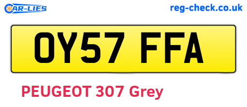 OY57FFA are the vehicle registration plates.