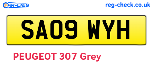 SA09WYH are the vehicle registration plates.